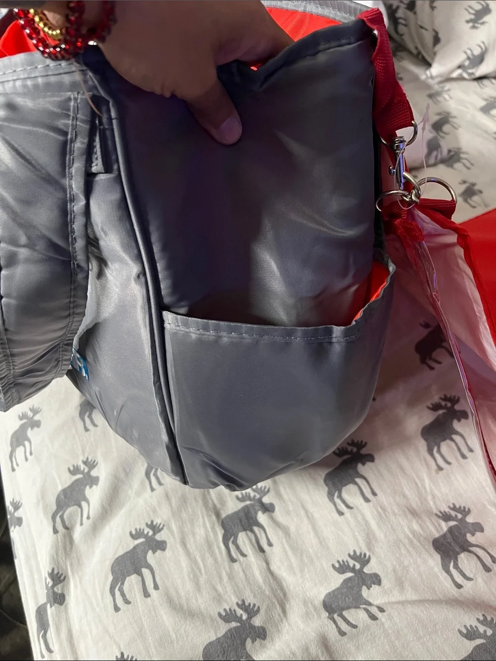 NASCAR Gray and Red Tote Bag diaper bag